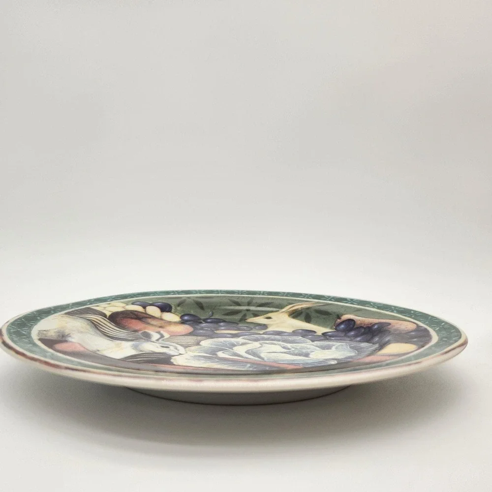 Two Block Br'er‎ Rabbit Salad Plates Discontinued Collectable Bunnies Vegetables